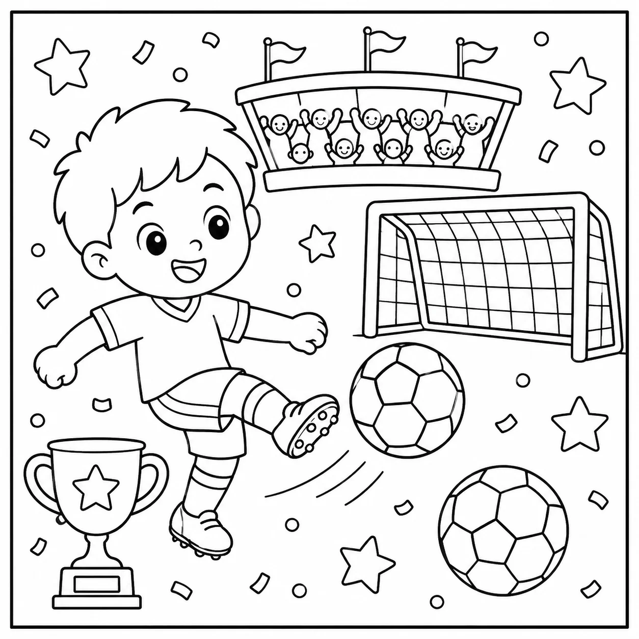 Ausmalbilder Fußball – kostenlos zum Ausdrucken