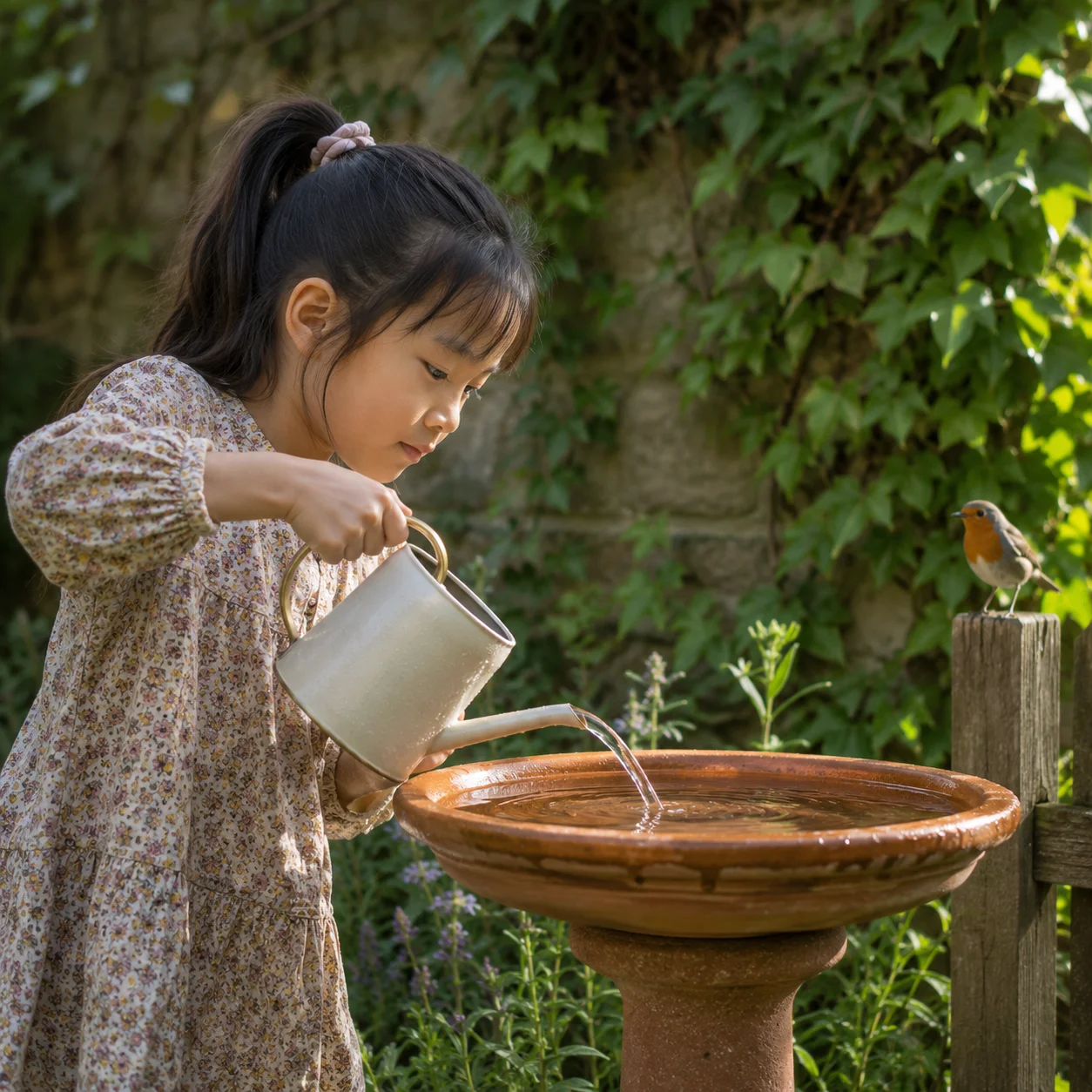 Vogeltränke selbst bauen – warum Wasser im Sommer lebenswichtig ist