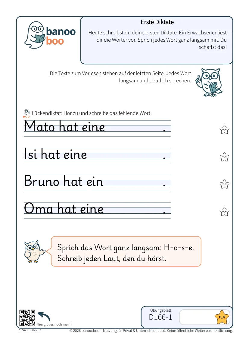 Erste Diktate