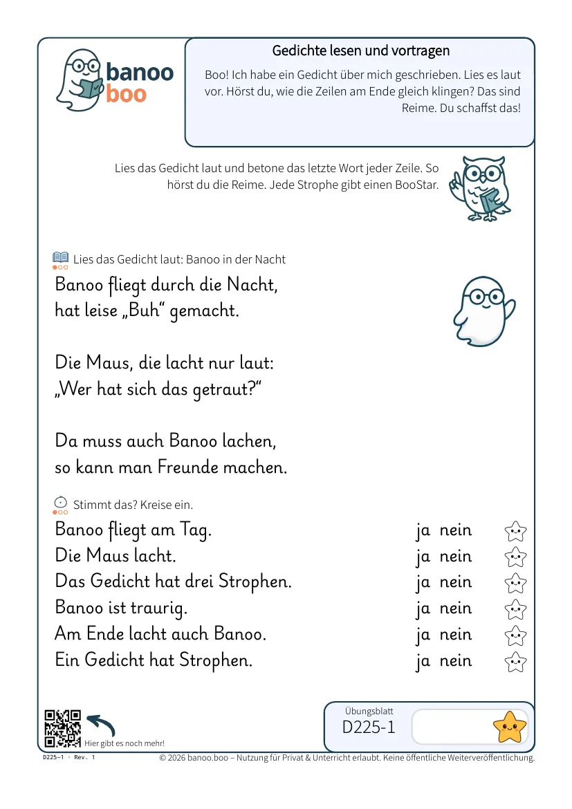 Vorschau: Gedichte lesen und vortragen