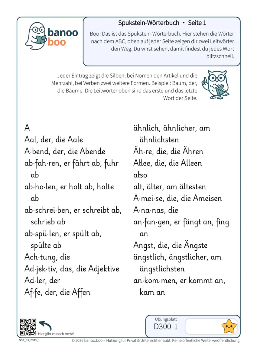 Spukstein-Wörterbuch – Vorschau