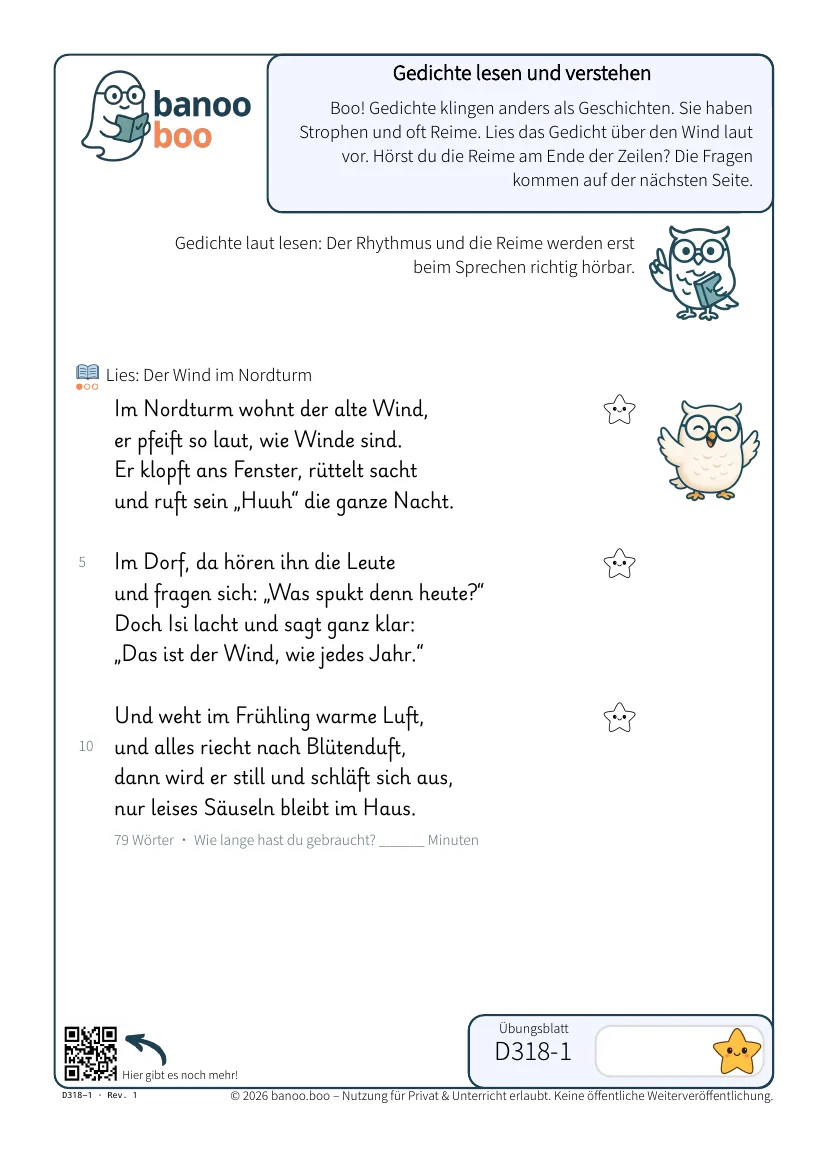 Gedichte lesen und verstehen – Vorschau