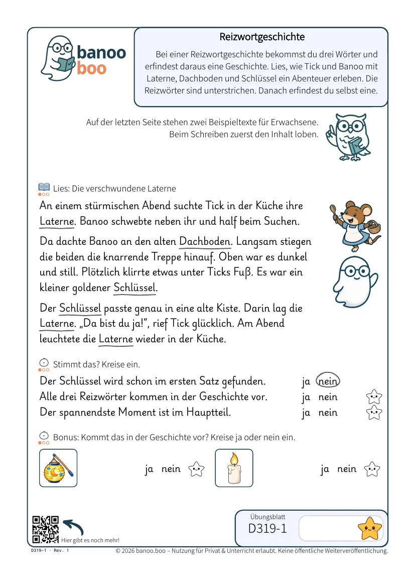 Vorschau: Reizwortgeschichte