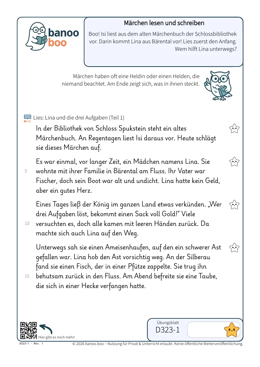 Vorschau: Märchen lesen und schreiben