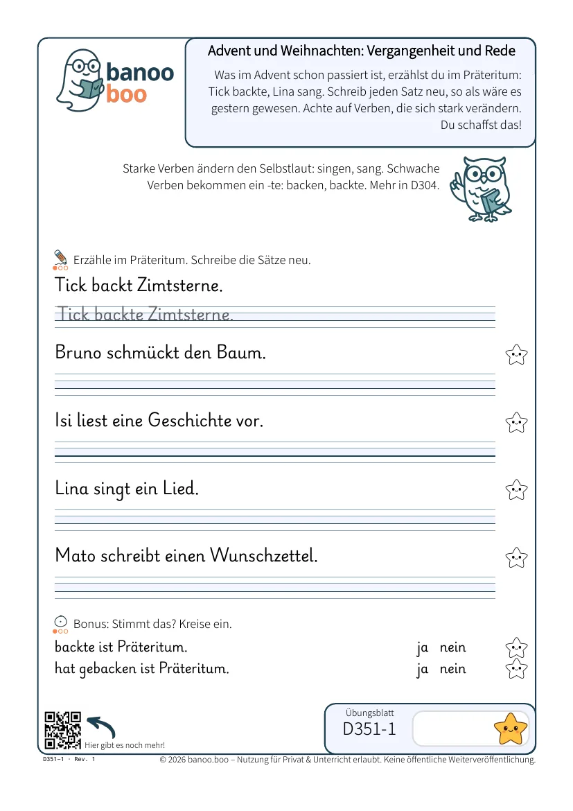 Advent und Weihnachten: Vergangenheit und Rede – Vorschau