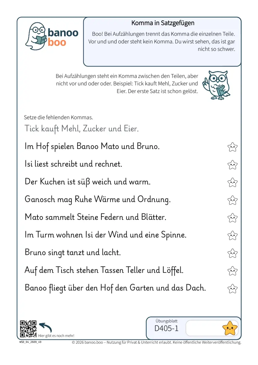 Komma in Satzgefügen – Vorschau