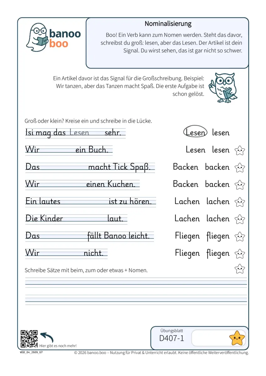 Vorschau: Nominalisierung