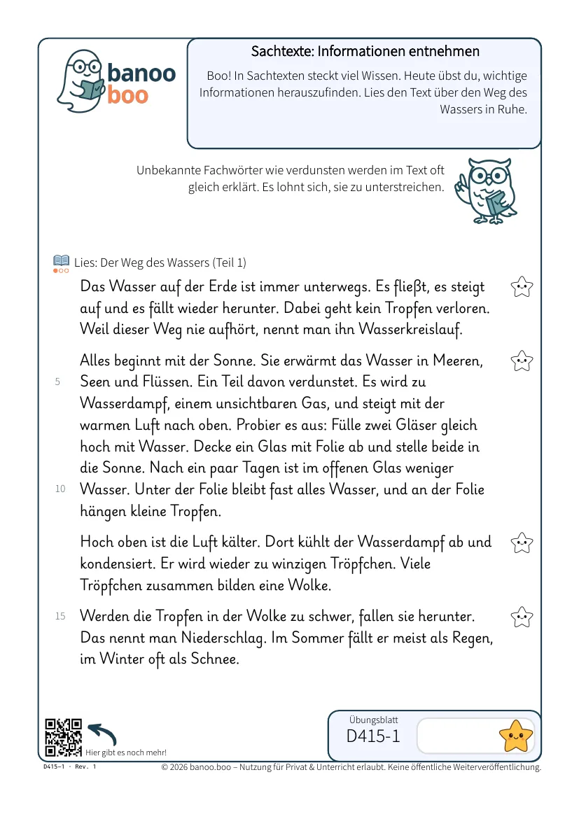 Sachtexte: Informationen entnehmen – Vorschau