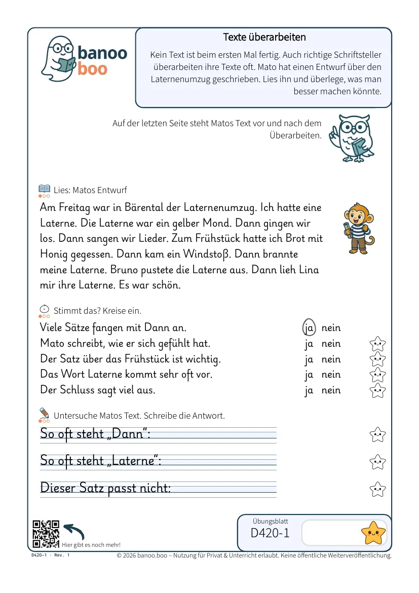 Texte überarbeiten – Vorschau