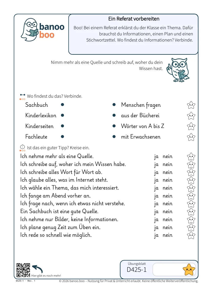 Ein Referat vorbereiten – Vorschau