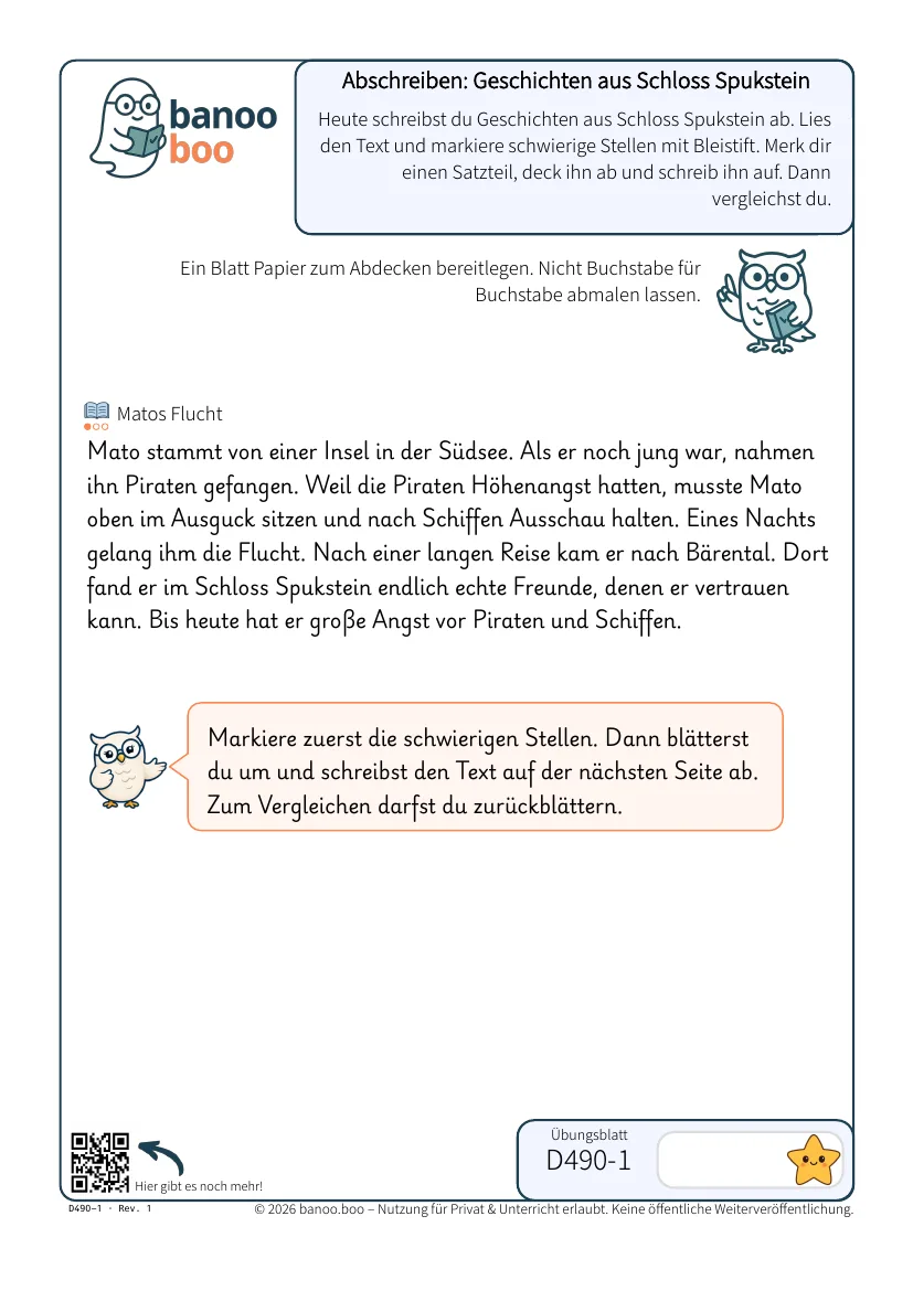 Abschreiben: Geschichten aus Schloss Spukstein