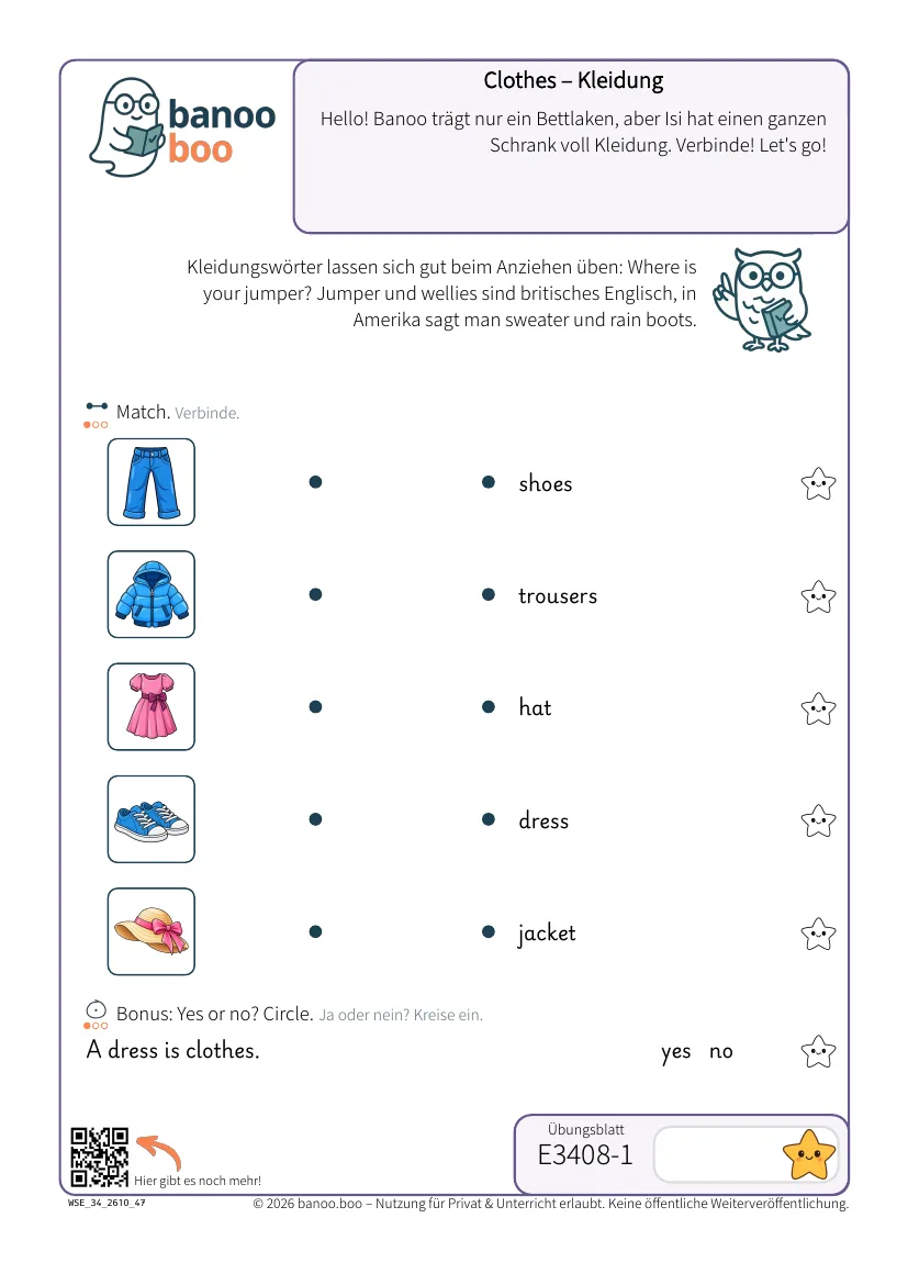 Clothes – Kleidung – Vorschau