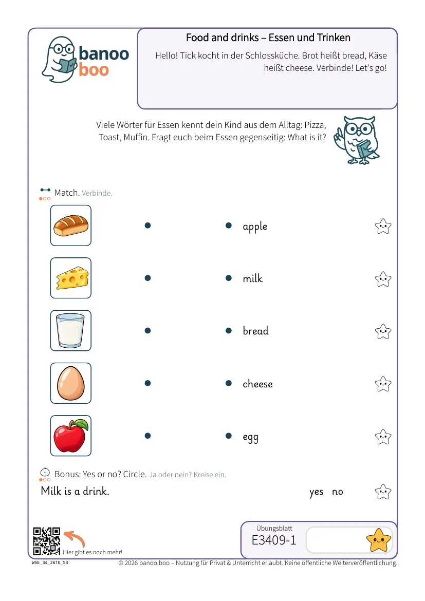 Food and drinks – Essen und Trinken – Vorschau