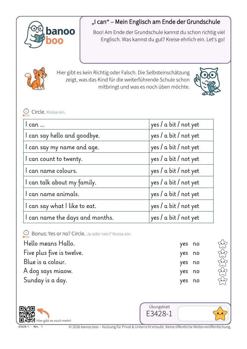 Vorschau: „I can“ – Mein Englisch am Ende der Grundschule