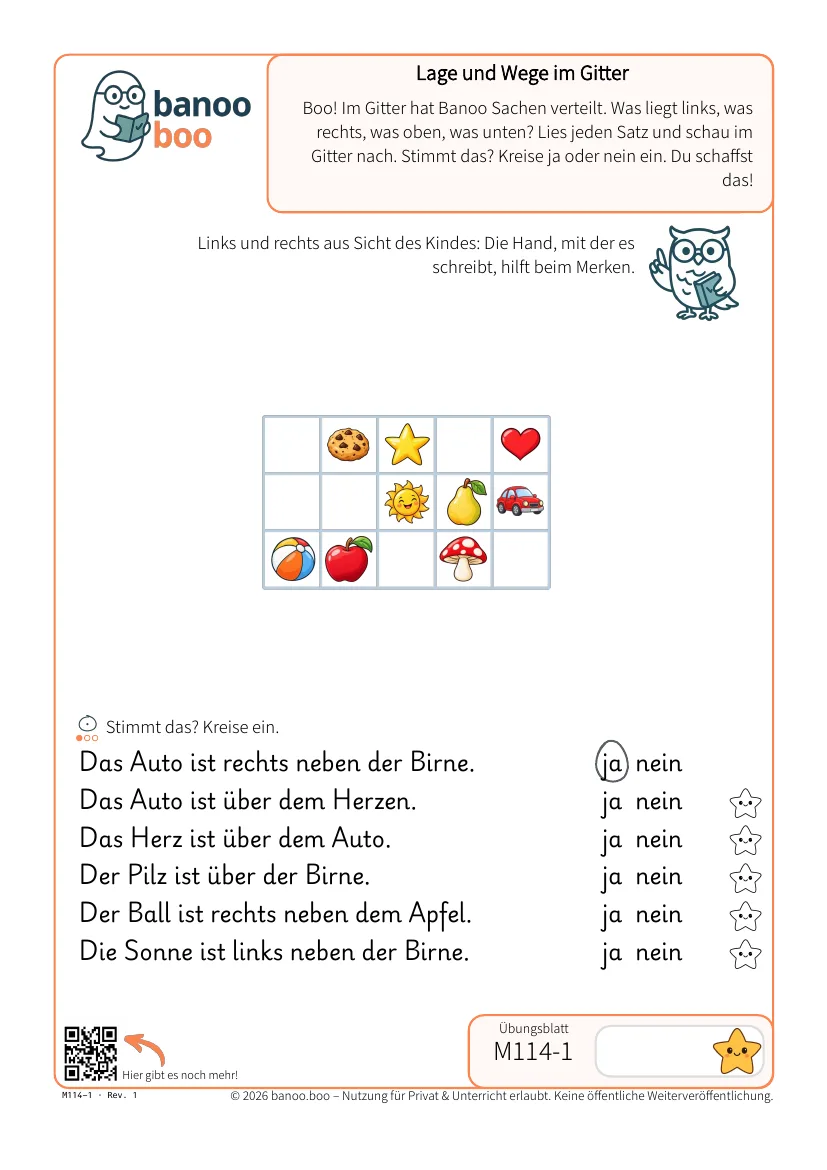 Vorschau: Lage und Wege im Gitter