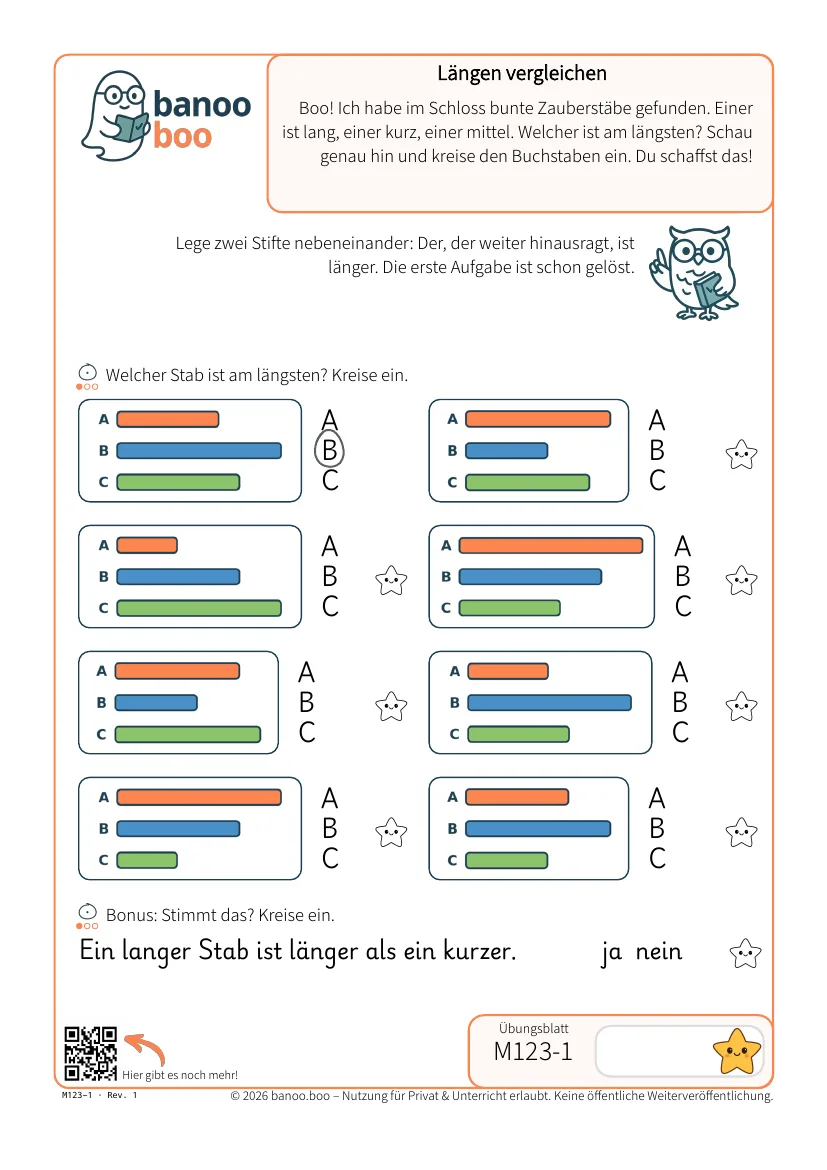 Vorschau: Längen vergleichen