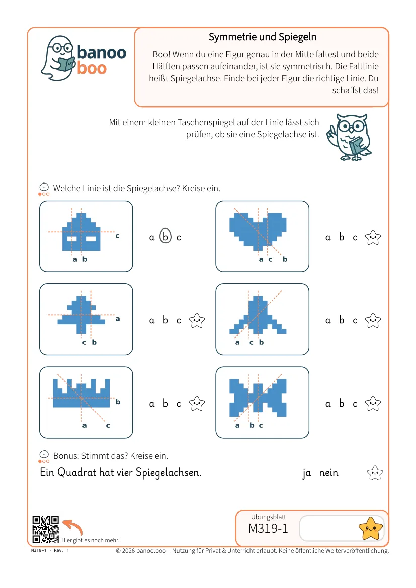 Symmetrie und Spiegeln – Vorschau