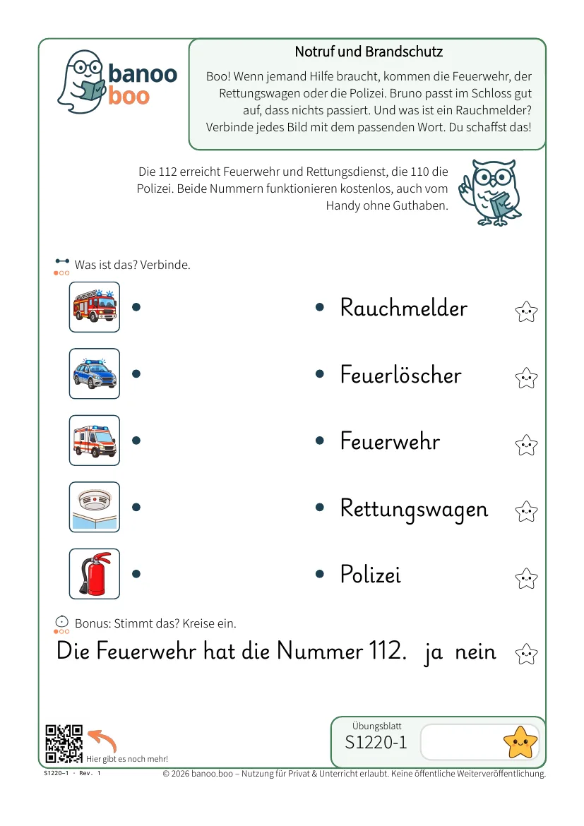 Vorschau: Notruf und Brandschutz