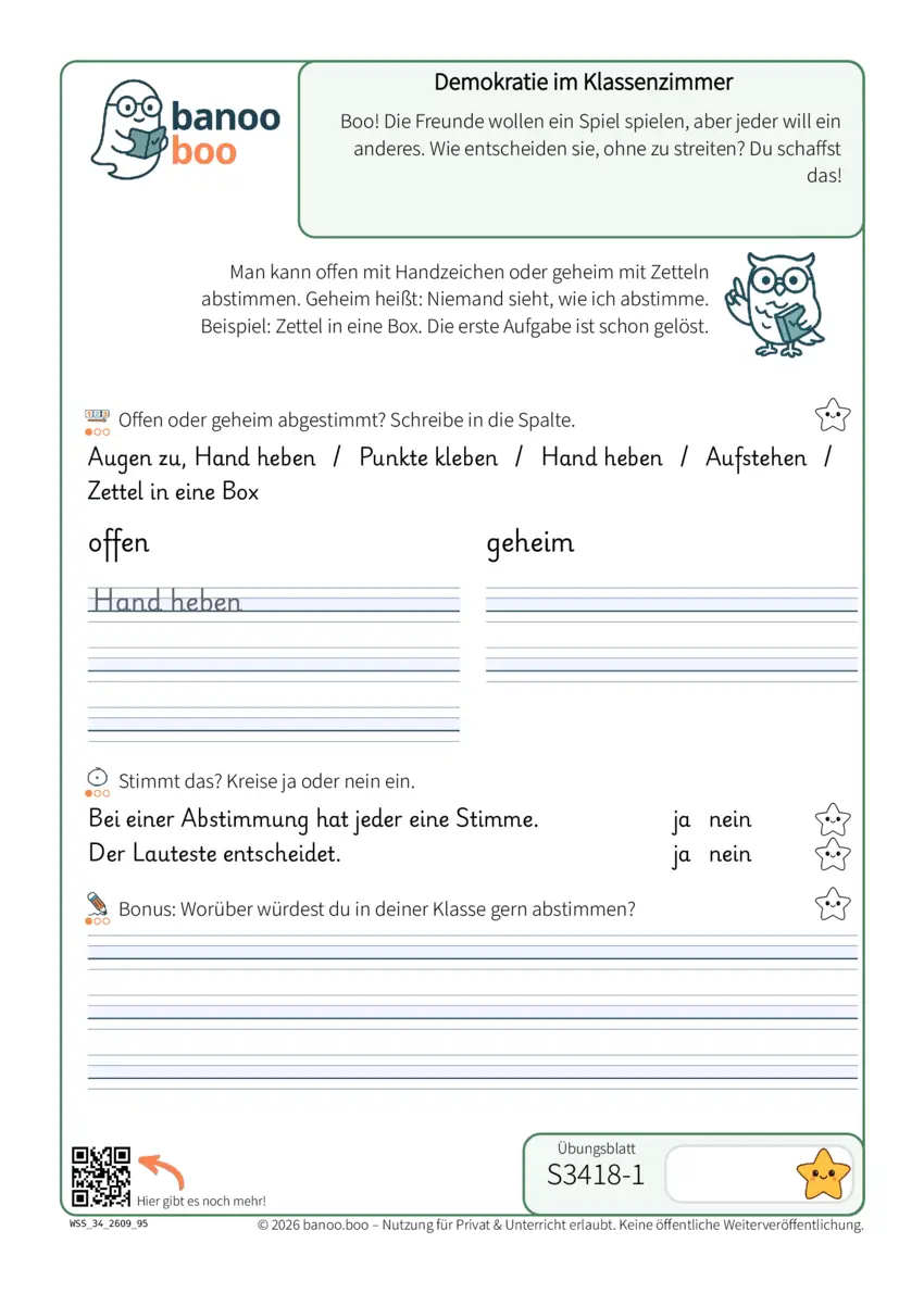 Vorschau: Demokratie im Klassenzimmer