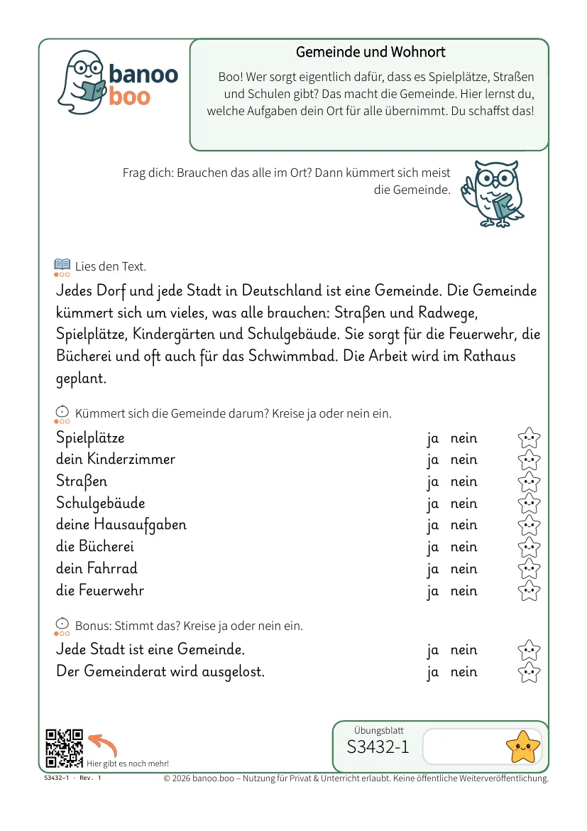 Vorschau: Gemeinde und Wohnort