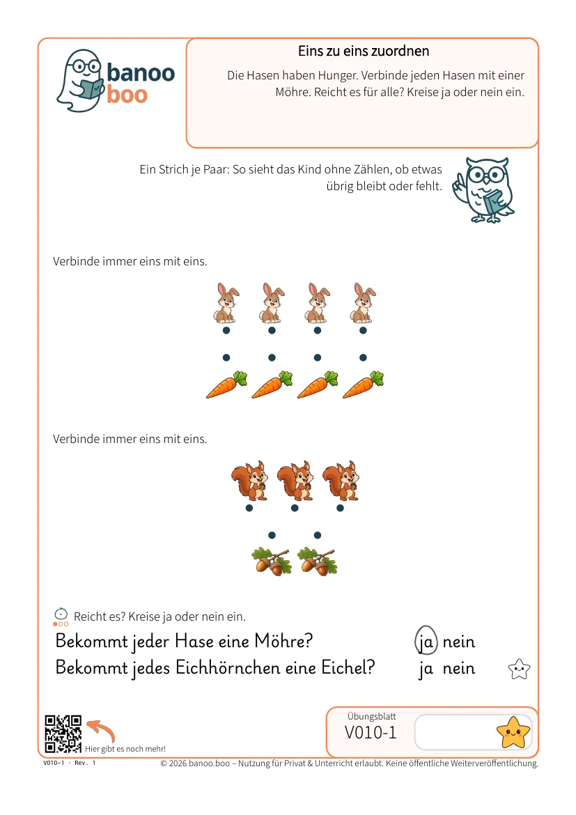 Eins zu eins zuordnen – Vorschau