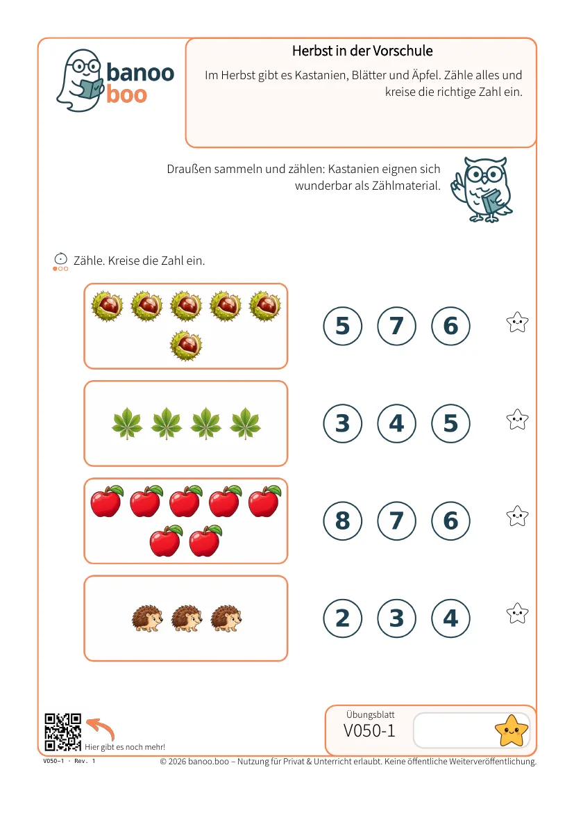 Herbst in der Vorschule – Vorschau