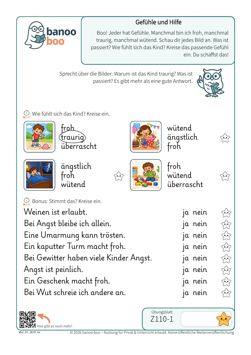 Vorschau: Gefühle und Hilfe