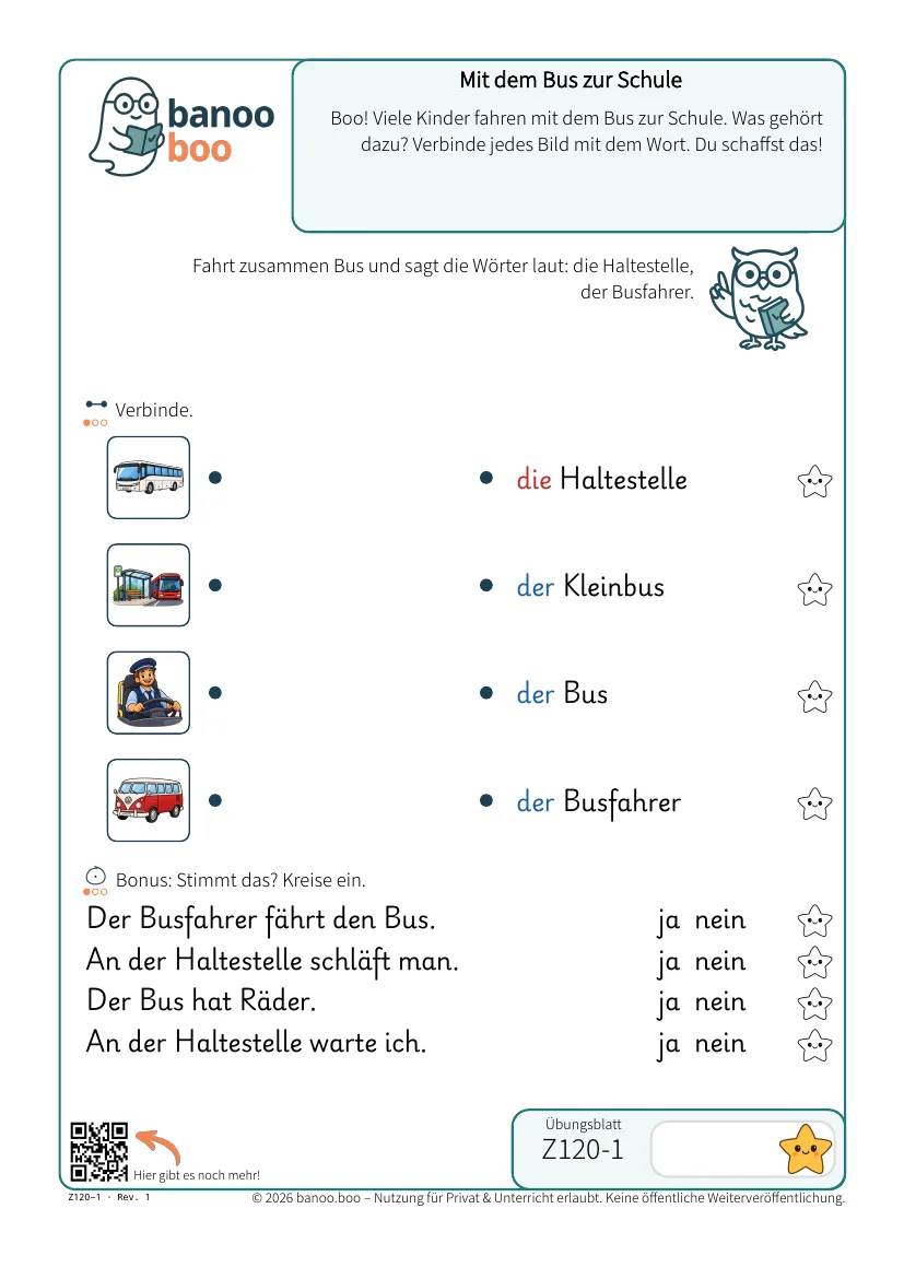 Vorschau: Mit dem Bus zur Schule
