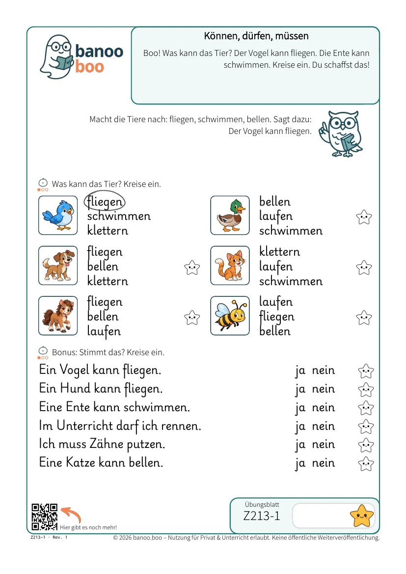 Können, dürfen, müssen – Vorschau